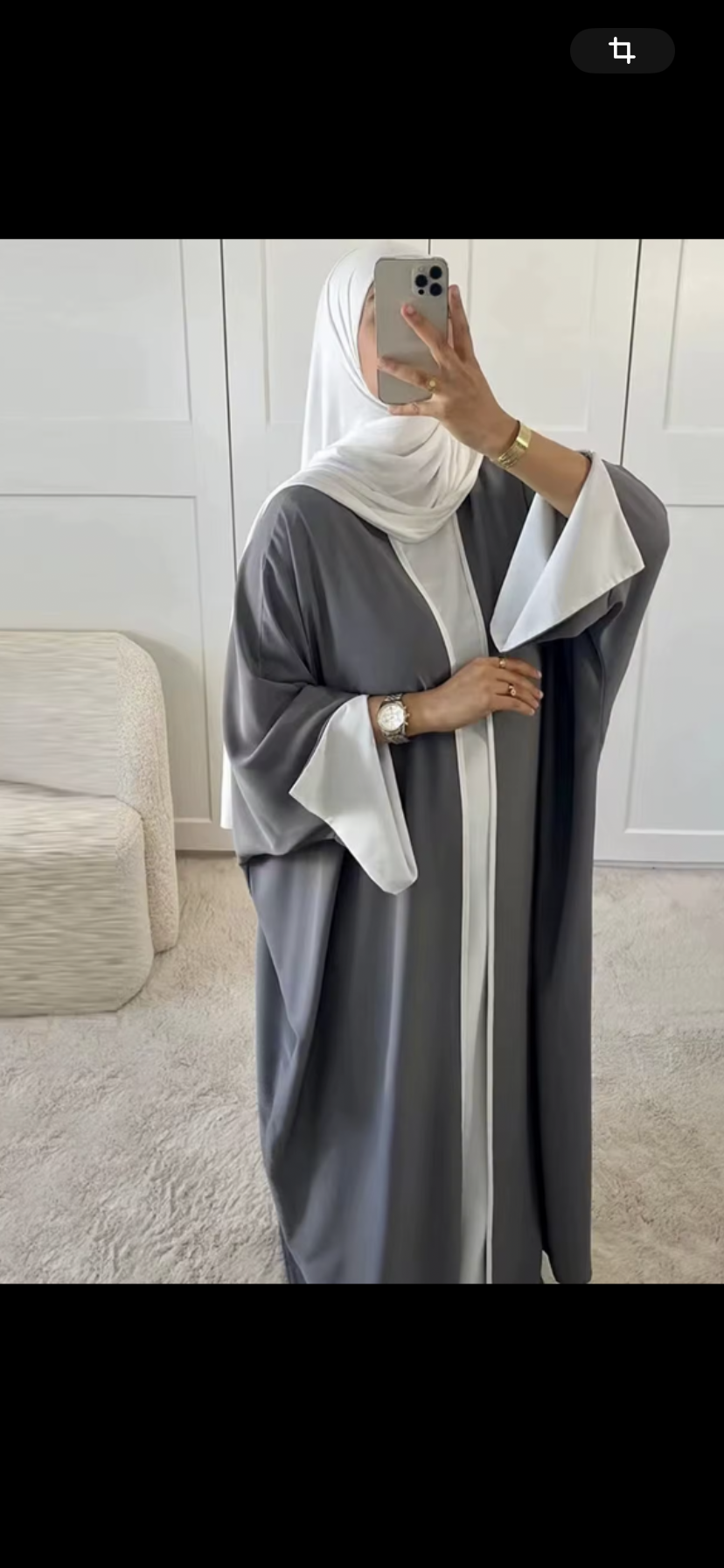 Abaya en mousseline de soie longue robe avec manche chauve-souris style élégant